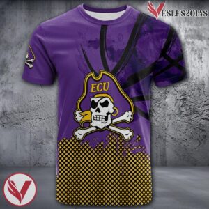 East Carolina Pirates Basketball Grunge Pattern Unique Personalized T Shirts - Vesles2014S