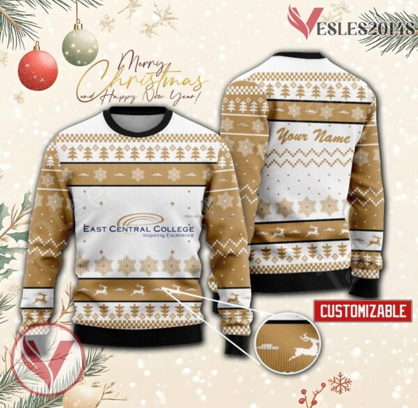East Central College Custom Ugly Christmas Sweater, Unique Gift For Fans - Vesles2014s