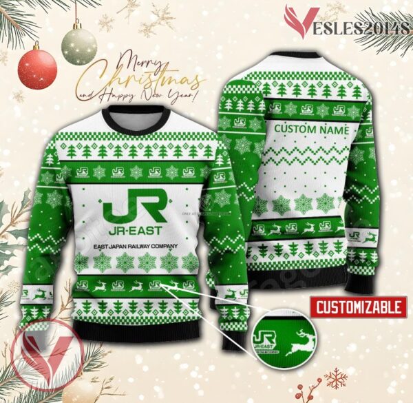 East Japan Railway Company Logo Personalized Ugly Christmas Sweater, Unique Gift For Fans - Vesles2014s