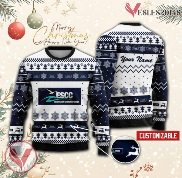Eastern Shore Community College Custom Ugly Christmas Sweater, Unique Gift For Fans - Vesles2014s