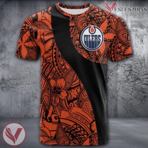 Edmonton Oilers Polynesian Pattern Shirt, Unique Gifts For NHL Fans - Vesles2014s