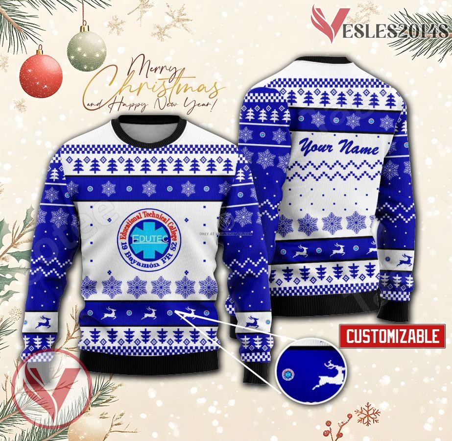 Educational Technical College-Recinto de Coamo Custom Ugly Christmas Sweater, Unique Gift For Fans - Vesles2014s