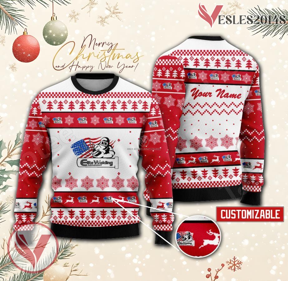 Elite Welding Academy Custom Ugly Christmas Sweater, Unique Gift For Fans - Vesles2014s
