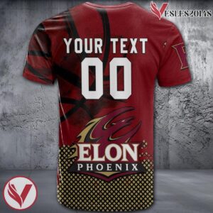 Elon Phoenix Basketball Grunge Pattern Unique Personalized T Shirts - Vesles2014S 1