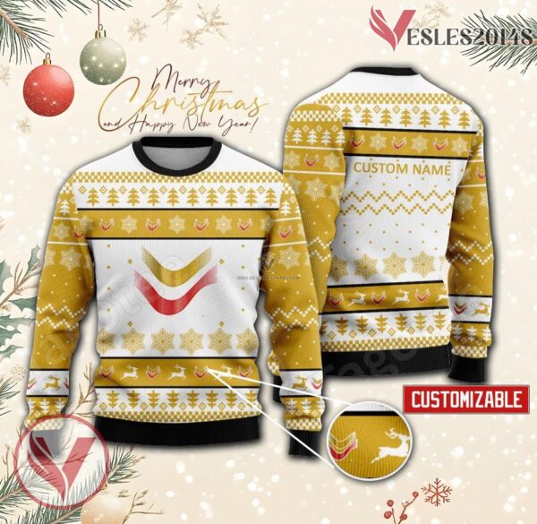 Etihad Airways Personalized Logo Ugly Christmas Sweater, Unique Gift For Fans - Vesles2014s