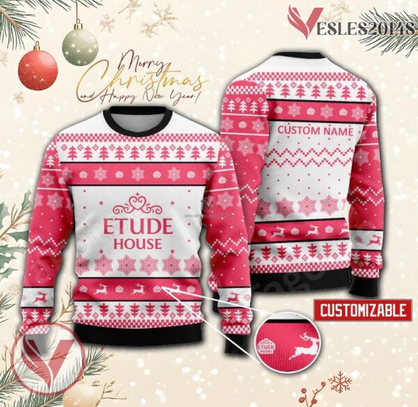 Etude House Logo Personalized Ugly Christmas Sweater, Unique Gift For Fans - Vesles2014s