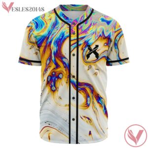 Excision Jersey For EDM Festival, Oil Slick Pattern Rave Jersey - Vesles2014s