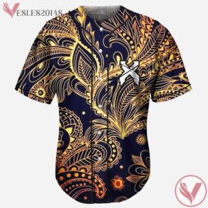 Excision Jersey With Gold Paisley Pattern For EDM Festivals, Rave Jersey For Fans - Vesles2014s