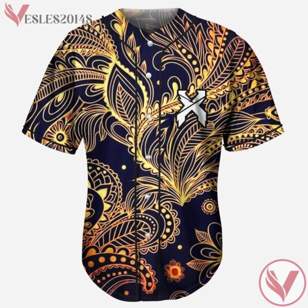 Excision Jersey With Gold Paisley Pattern For EDM Festivals, Rave Jersey For Fans - Vesles2014s