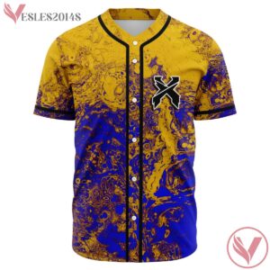 Excision Jersey With Yellow Oil Slick Pattern, EDM Festival Outfits - Vesles2014s