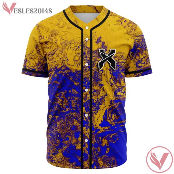 Excision Jersey With Yellow Oil Slick Pattern, EDM Festival Outfits - Vesles2014s