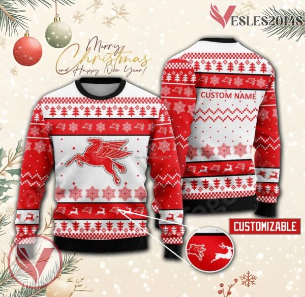 ExxonMobil Logo Personalized Ugly Christmas Sweater, Unique Gift For Fans - Vesles2014s