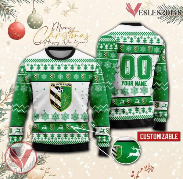 FC Poltava Custom Ugly Christmas Sweater, Unique Gift For Fans - Vesles2014s