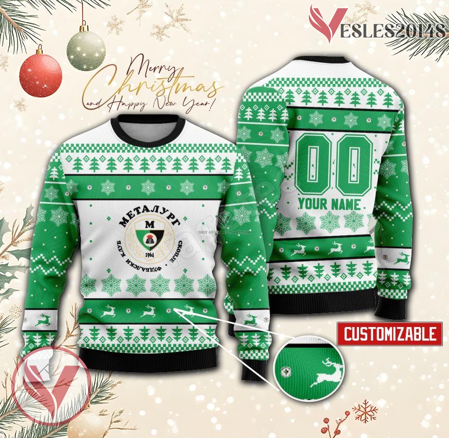 FK Metalurg Custom Ugly Christmas Sweater, Unique Gift For Fans - Vesles2014s