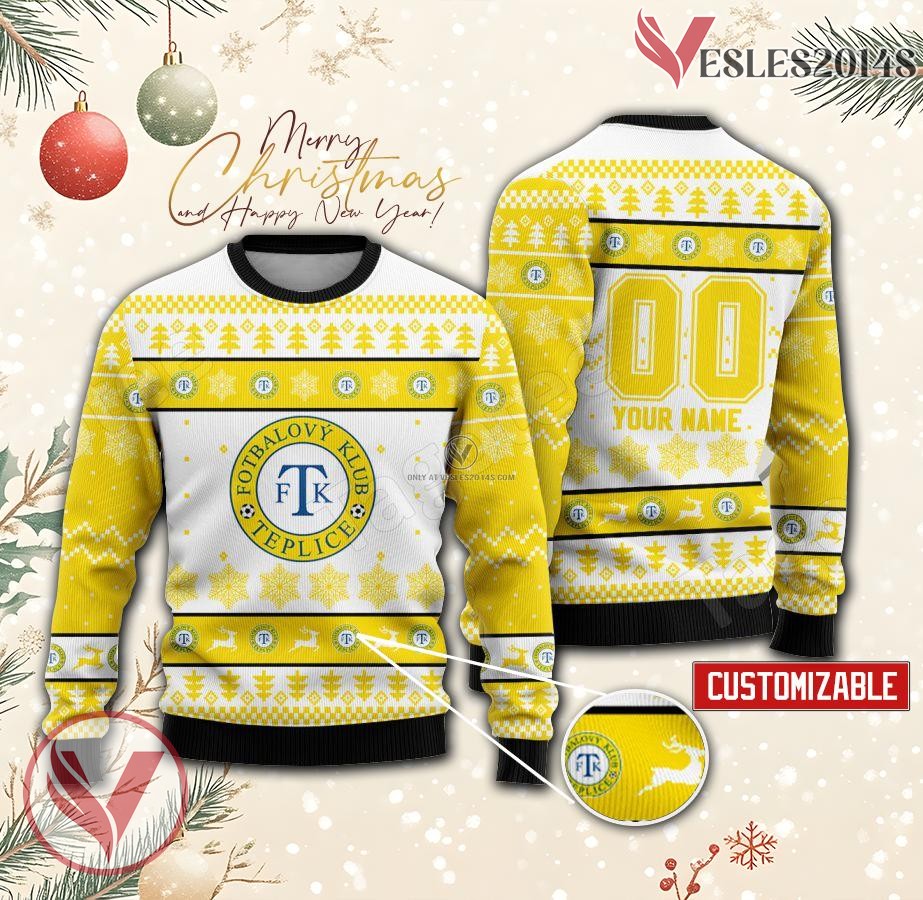 FK Teplice Custom Ugly Christmas Sweater, Unique Gift For Fans - Vesles2014s