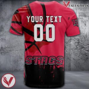 Fairfield Stags Basketball Grunge Pattern Unique Personalized T Shirts - Vesles2014S 1