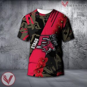 Fairfield Stags NCAA With Red Poppy Flower 3D Shirt, Unique Gift For Fans - Vesles2014S