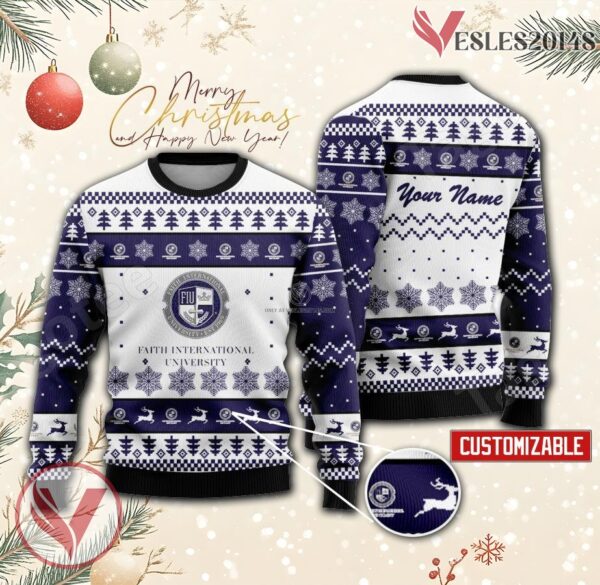 Faith International University Custom Ugly Christmas Sweater, Unique Gift For Fans - Vesles2014s