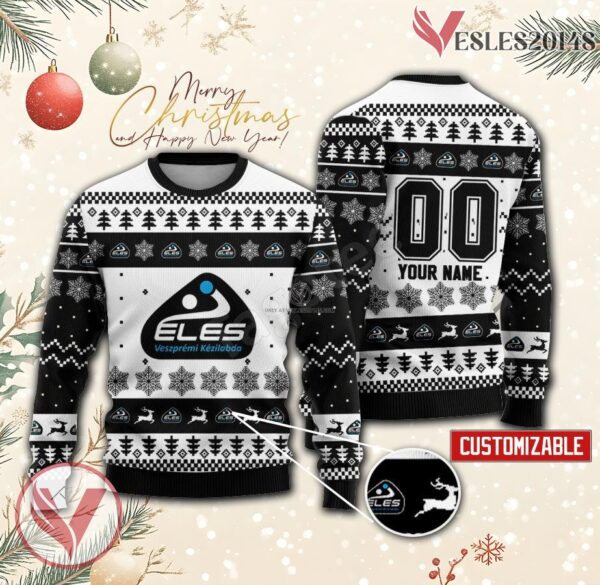 Fejer B.A.L-Veszprem Handball Custom Ugly Christmas Sweater, Unique Gift For Fans - Vesles2014s