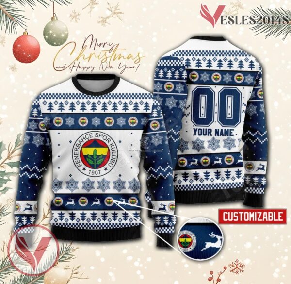 Fenerbahçe Basketball Custom Ugly Christmas Sweater, Unique Gift For Fans - Vesles2014s