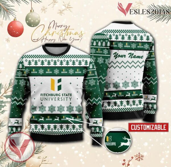 Fitchburg State University Custom Ugly Christmas Sweater, Unique Gift For Fans - Vesles2014s