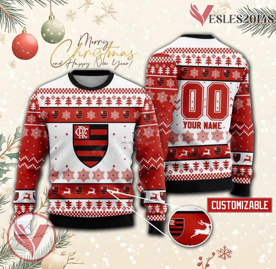 Flamengo Custom Ugly Christmas Sweater, Unique Gift For Fans - Vesles2014s