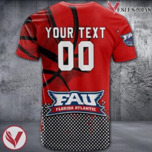 Florida Atlantic Owls Basketball Grunge Pattern Unique Personalized T Shirts - Vesles2014S 1