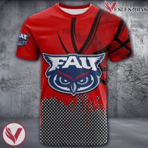Florida Atlantic Owls Basketball Grunge Pattern Unique Personalized T Shirts - Vesles2014S