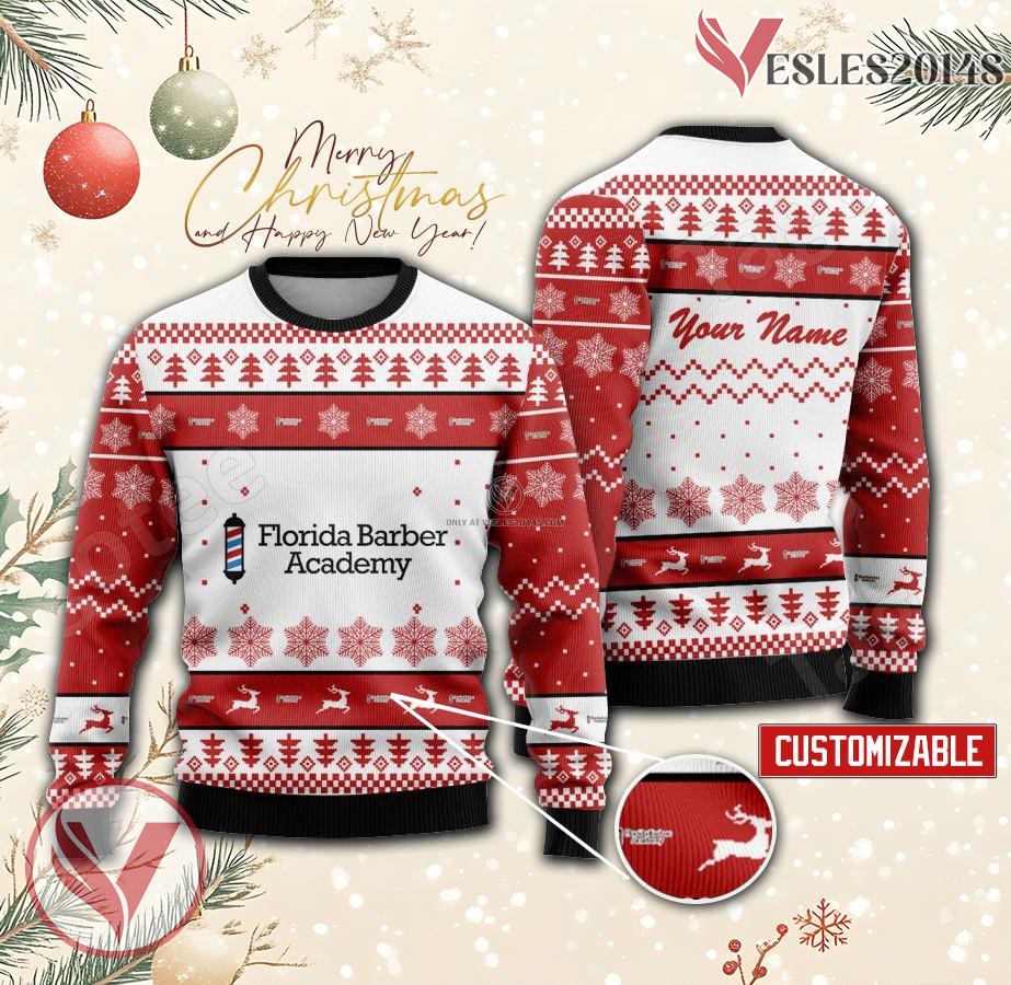 Florida Barber Academy Custom Ugly Christmas Sweater, Unique Gift For Fans - Vesles2014s