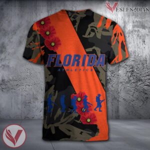 Florida Gators NCAA With Red Poppy Flower 3D Shirt, Unique Gift For Fans - Vesles2014S 1