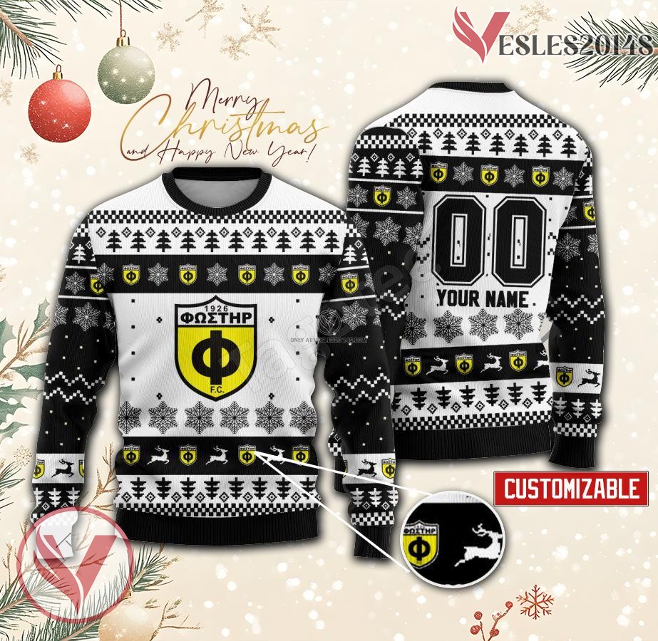 Fostiras FC Custom Ugly Christmas Sweater, Unique Gift For Fans - Vesles2014s