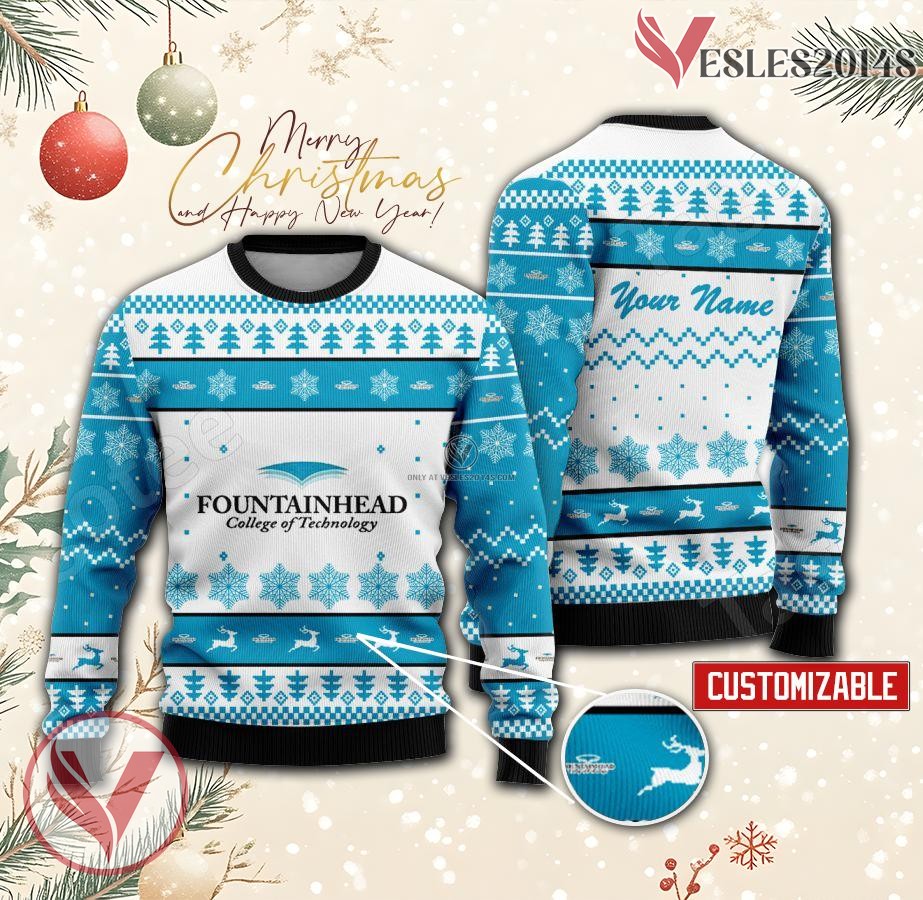 Fountainhead College of Technology Custom Ugly Christmas Sweater, Unique Gift For Fans - Vesles2014s