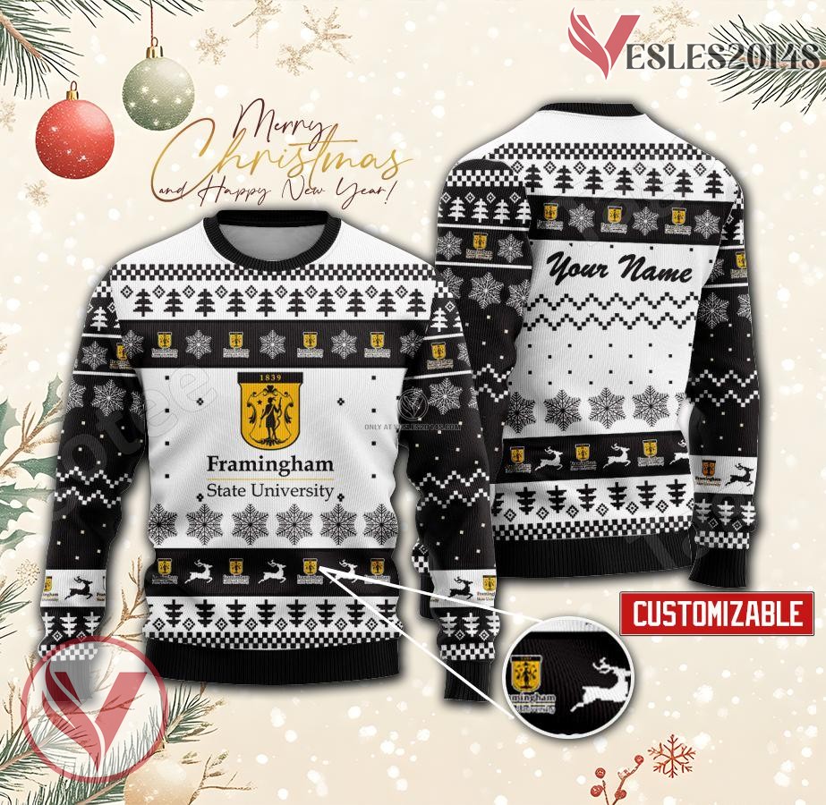 Framingham State University Custom Ugly Christmas Sweater, Unique Gift For Fans - Vesles2014s