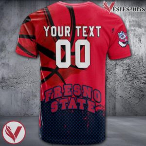 Fresno State Bulldogs Basketball Grunge Pattern Unique Personalized T Shirts - Vesles2014S 1