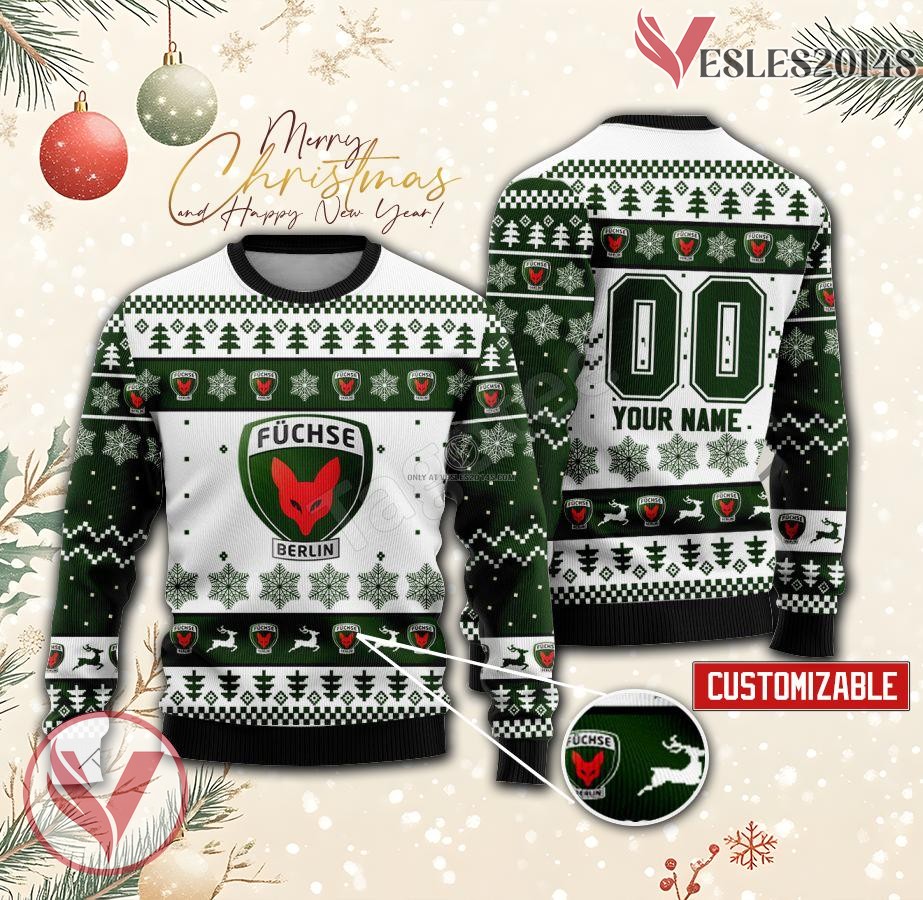 Füchse Berlin Handball Custom Ugly Christmas Sweater, Unique Gift For Fans - Vesles2014s