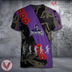 Furman Paladins NCAA With Red Poppy Flower 3D Shirt, Unique Gift For Fans - Vesles2014S 1