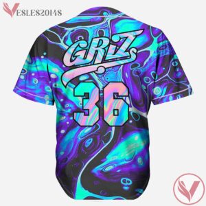GRIZ Blue Oil Slick Baseball Jersey For EDM Festivals - Vesles2014s 1