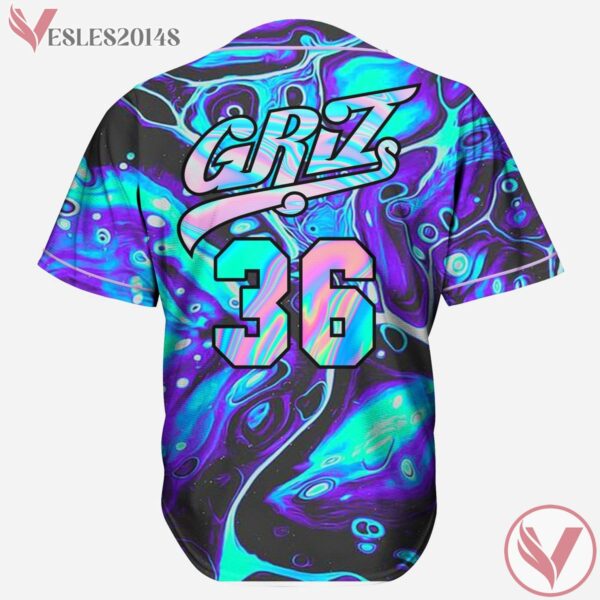 GRIZ Blue Oil Slick Baseball Jersey For EDM Festivals - Vesles2014s 1
