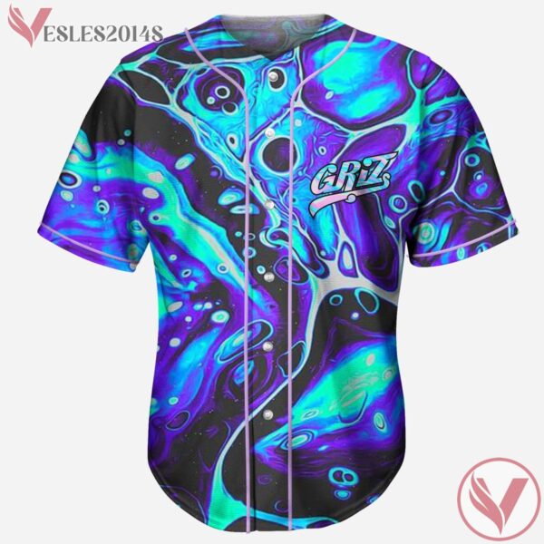 GRIZ Blue Oil Slick Baseball Jersey For EDM Festivals - Vesles2014s