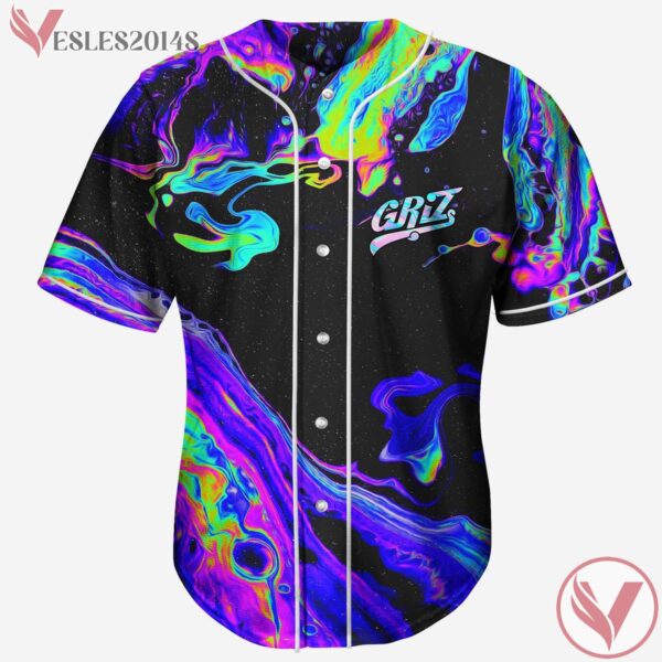 GRIZ Logo Oil Slick Acid Trippin Baseball Jersey For EDM Festivals - Vesles2014s