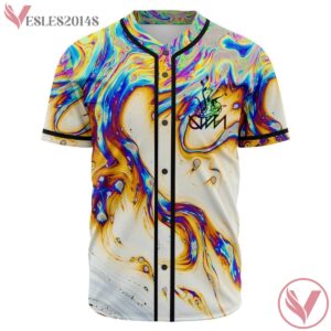 Ganja White Night Trippy Baseball Jersey For EDM Festivals - Vesles2014s