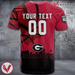 Georgia Bulldogs Basketball Grunge Pattern Unique Personalized T Shirts - Vesles2014S 1