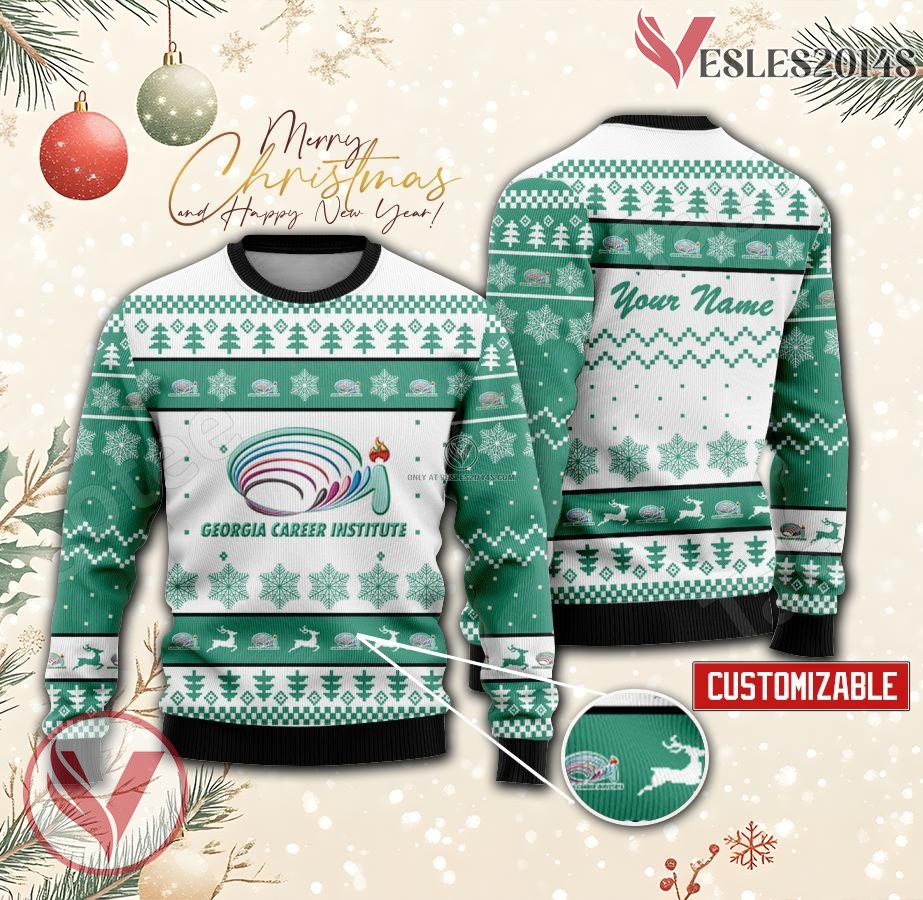 Georgia Career Institute Custom Ugly Christmas Sweater, Unique Gift For Fans - Vesles2014s