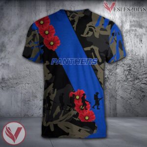 Georgia State Panthers NCAA With Red Poppy Flower 3D Shirt, Unique Gift For Fans - Vesles2014S 1