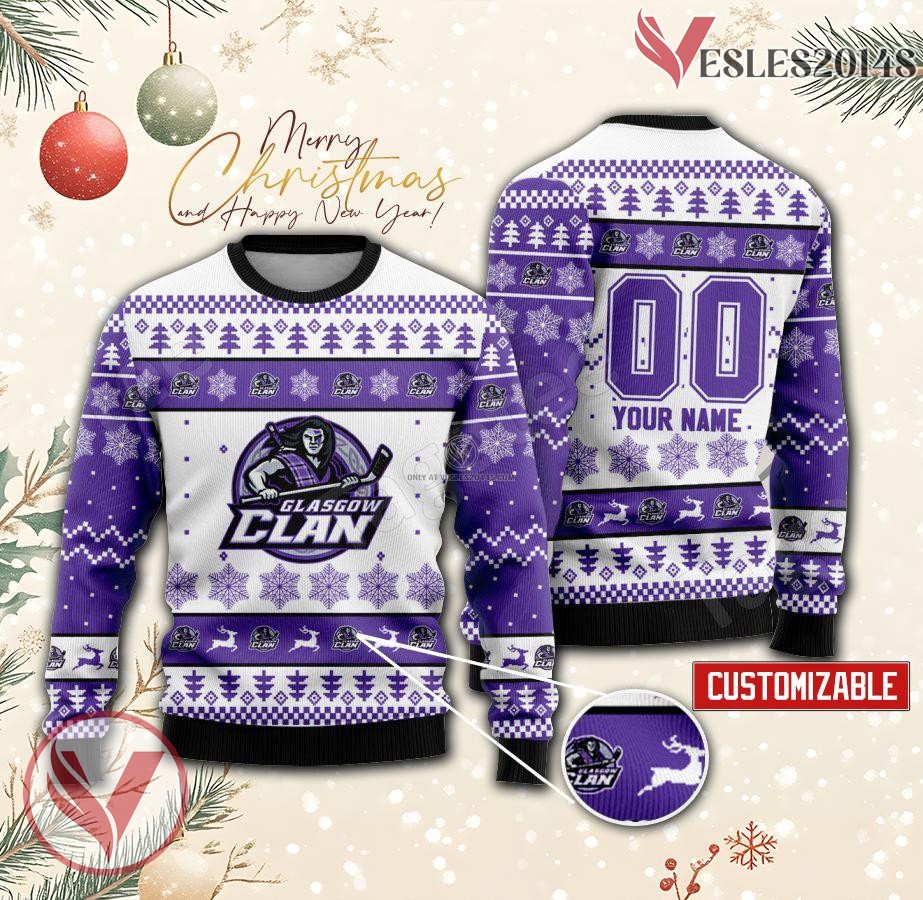 Glasgow Hockey Custom Ugly Christmas Sweater, Unique Gift For Fans - Vesles2014s