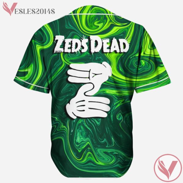 Green Oil Slick Zeds Dead Baseball Jersey For EDM Festivals - Vesles2014s 1