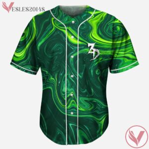 Green Oil Slick Zeds Dead Baseball Jersey For EDM Festivals - Vesles2014s