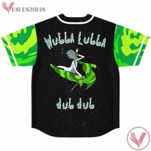 Green Rave Bonfire Wubba Lubba Rick And Morty Baseball Jersey, EDM Gift Ideas - Vesles2014s 3