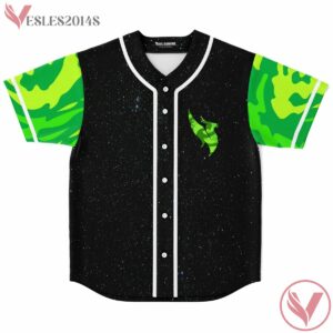 Green Rave Bonfire Wubba Lubba Rick And Morty Baseball Jersey, EDM Gift Ideas - Vesles2014s
