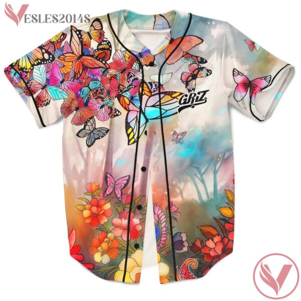 Griz Heaven Butterflies Rave Flora Flowery Jersey For EDM Festivals - Vesles2014s